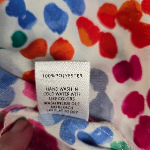 Gibsonlook Multicolor Polka Dot Smocked Waist Mini Dress‎ Womens S Rainbow - Picture 8 of 8